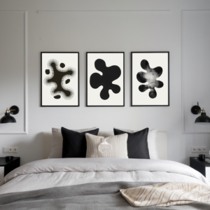 Minimalist Boho Digital Wall Art 3:4 Ratio Black & White Color