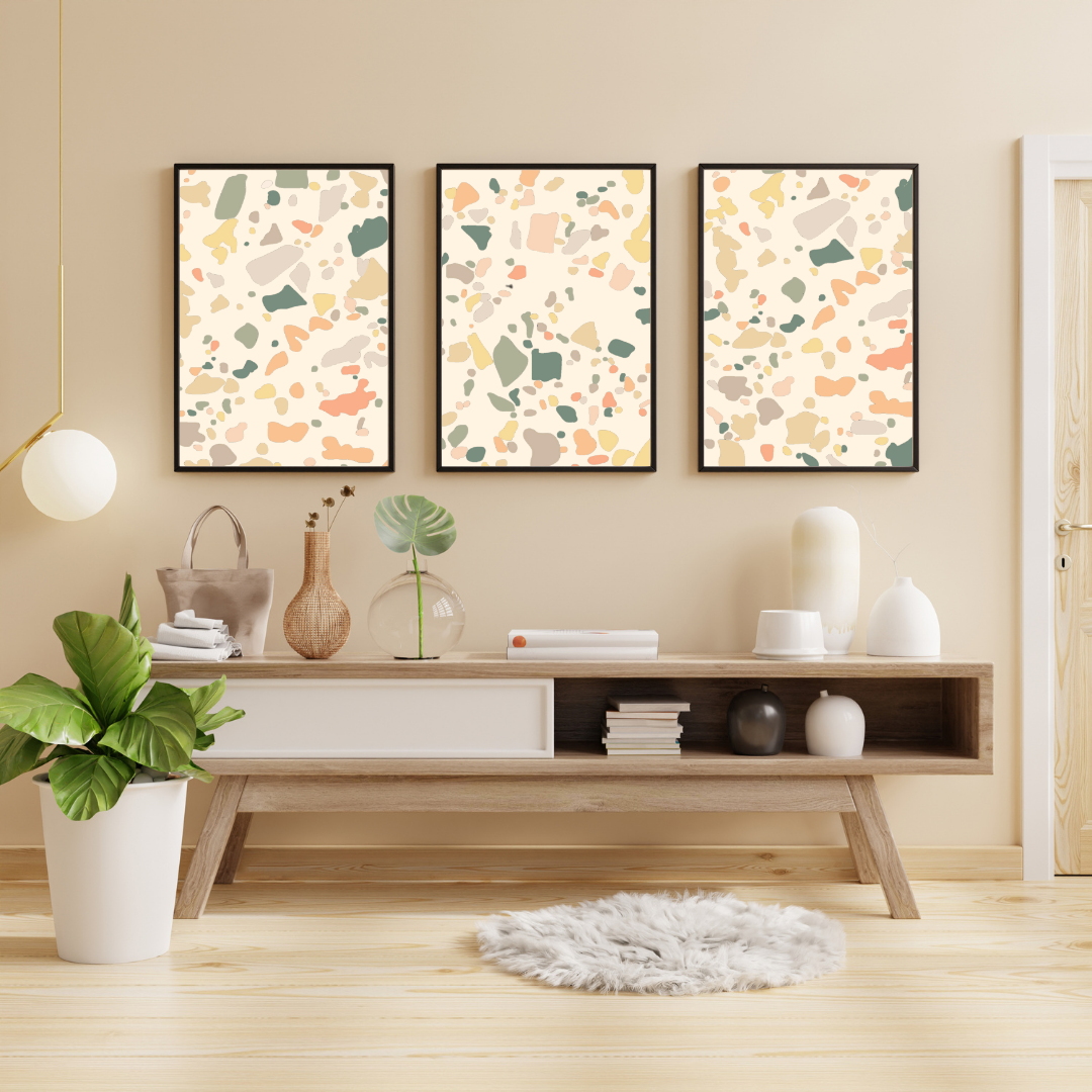 Terrazzo pattern Wall Art Digital Print 3:4 Ratio High Resolution 300 DPI Instant Download